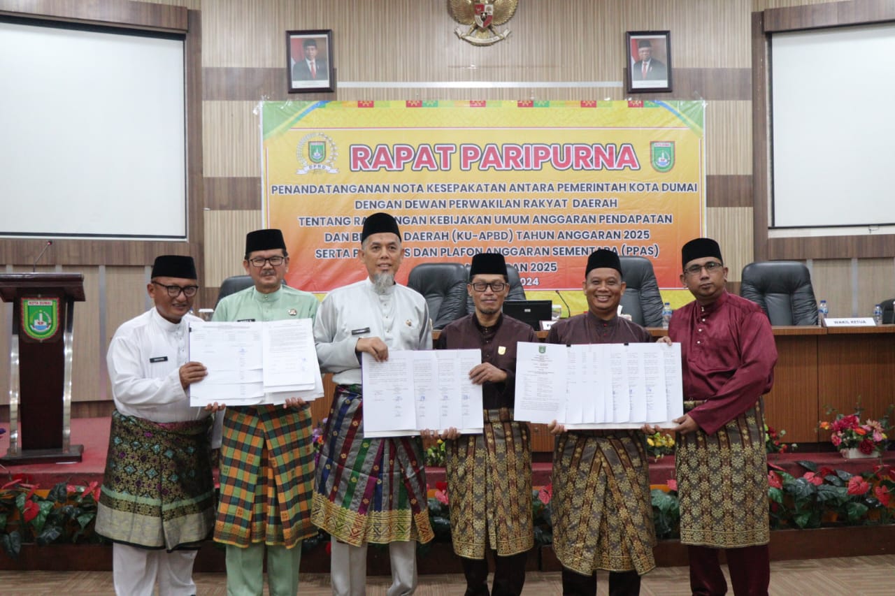 DPRD Kota Dumai Sepakat KU-APBD/PPAS TA 2025 Rp2,1 Triliun