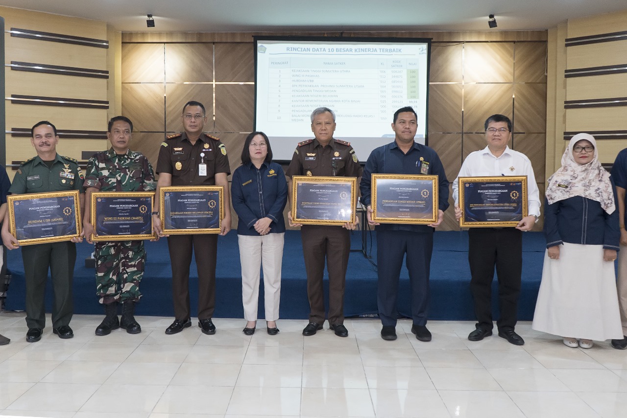 Kejaksaan Tinggi Sumut Terima Penghargaan Peringkat I Kinerja Terbaik Semester I/2024