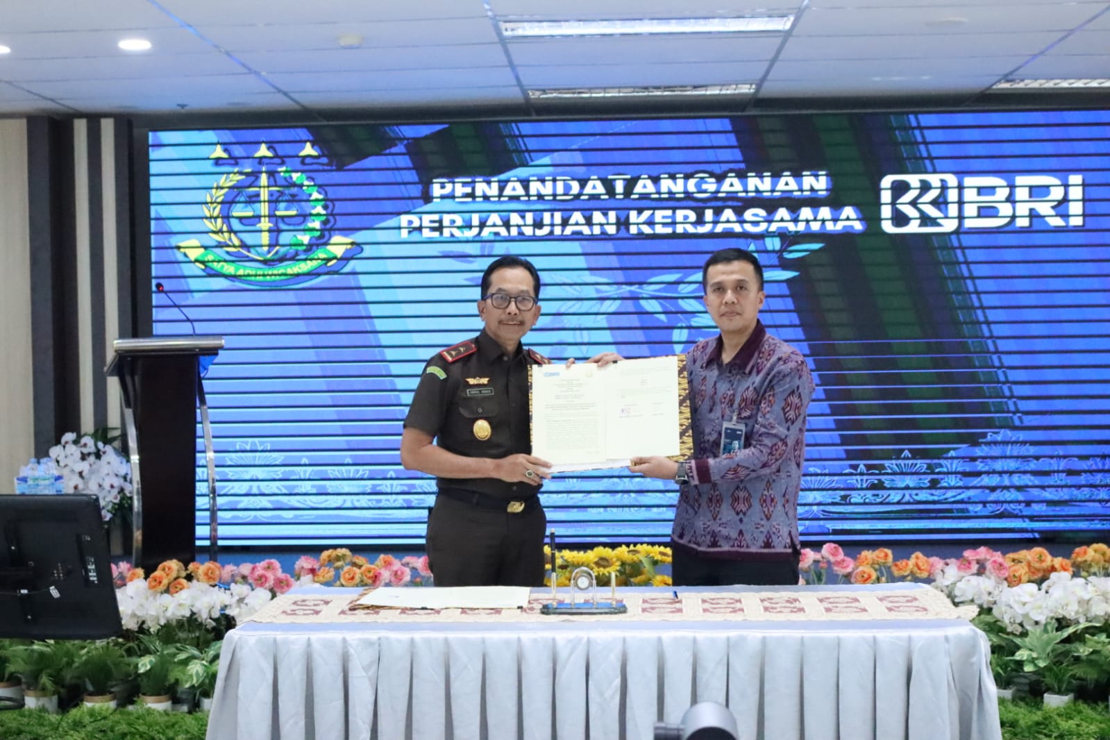 Kejaksaan Tinggi Riau Tandatangani MoU Kerjasama dengan BRI Regional Office Pekanbaru