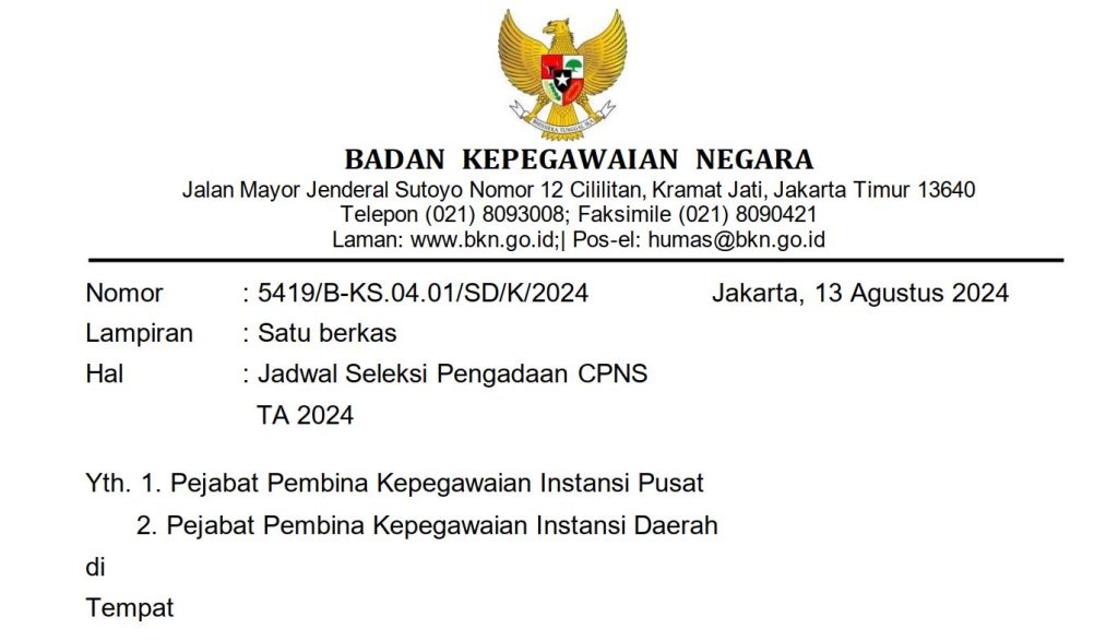 Pengumuman! Pemerintah Buka Pendaftaran Seleksi CPNS pada 20 Agustus 2024