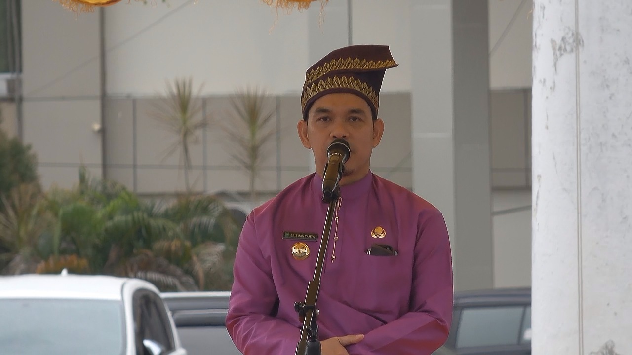 Erisman Yahya Pimpin Apel Perdana sebagai Pj Bupati Inhil