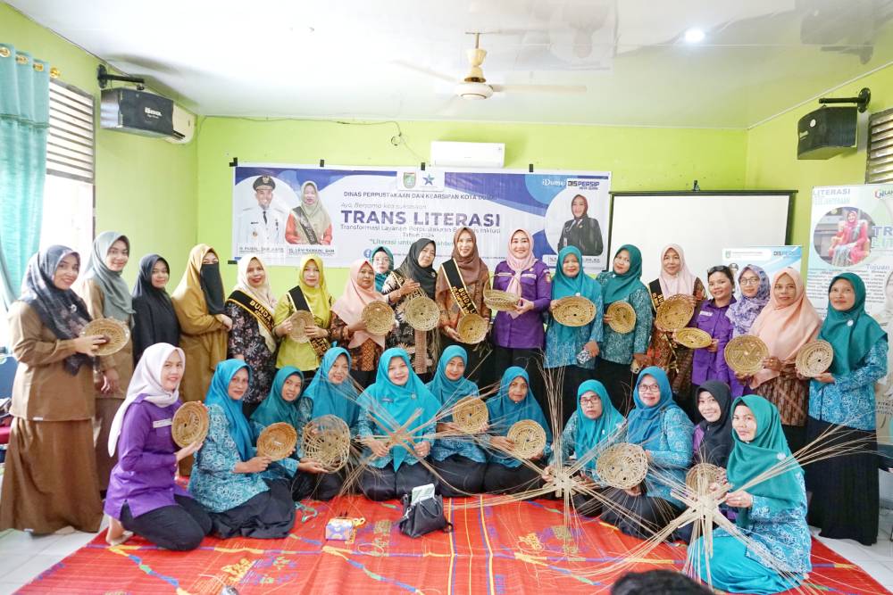 Tingkatkan Literasi Masyarakat Bukit Kapur, Dispersip Kota Dumai Laksanakan Program Trans Literasi