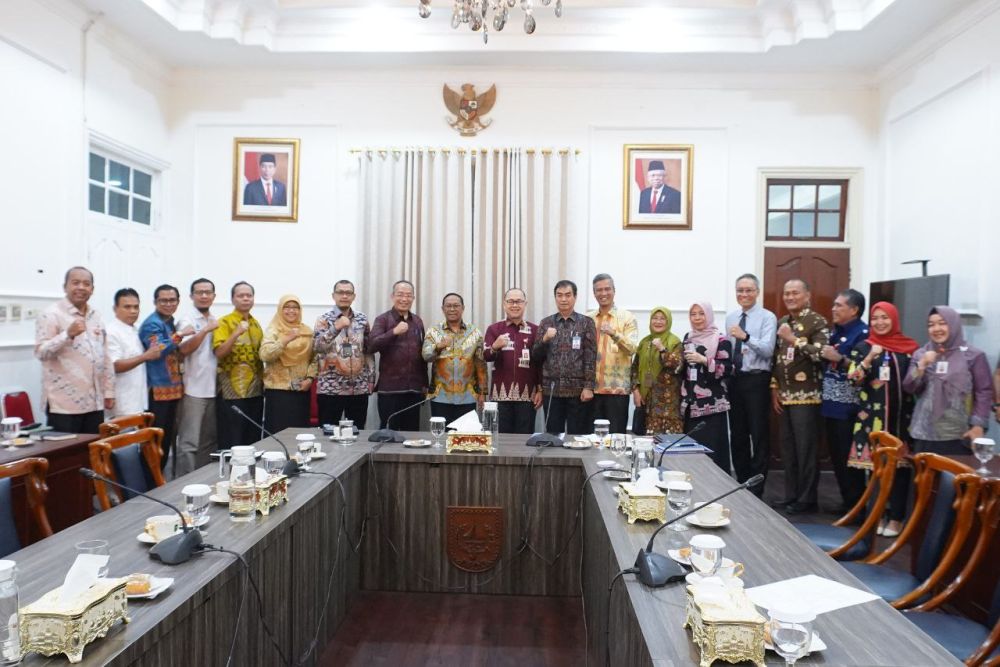 Audiensi Bersama BPS, BI, OJK dan Bulog, Pj Gubri: Mari Bekerja Bersama