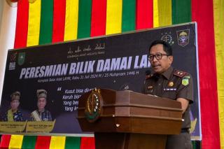 Bilik Damai di LAM Riau Telah Diresmikan, Ini pesan Kajati Akmal Abbas