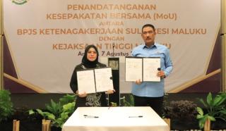 Kajati Maluku Teken Perpanjangan Kerjasama (MoU) dengan BPJS Ketenagakerjaan