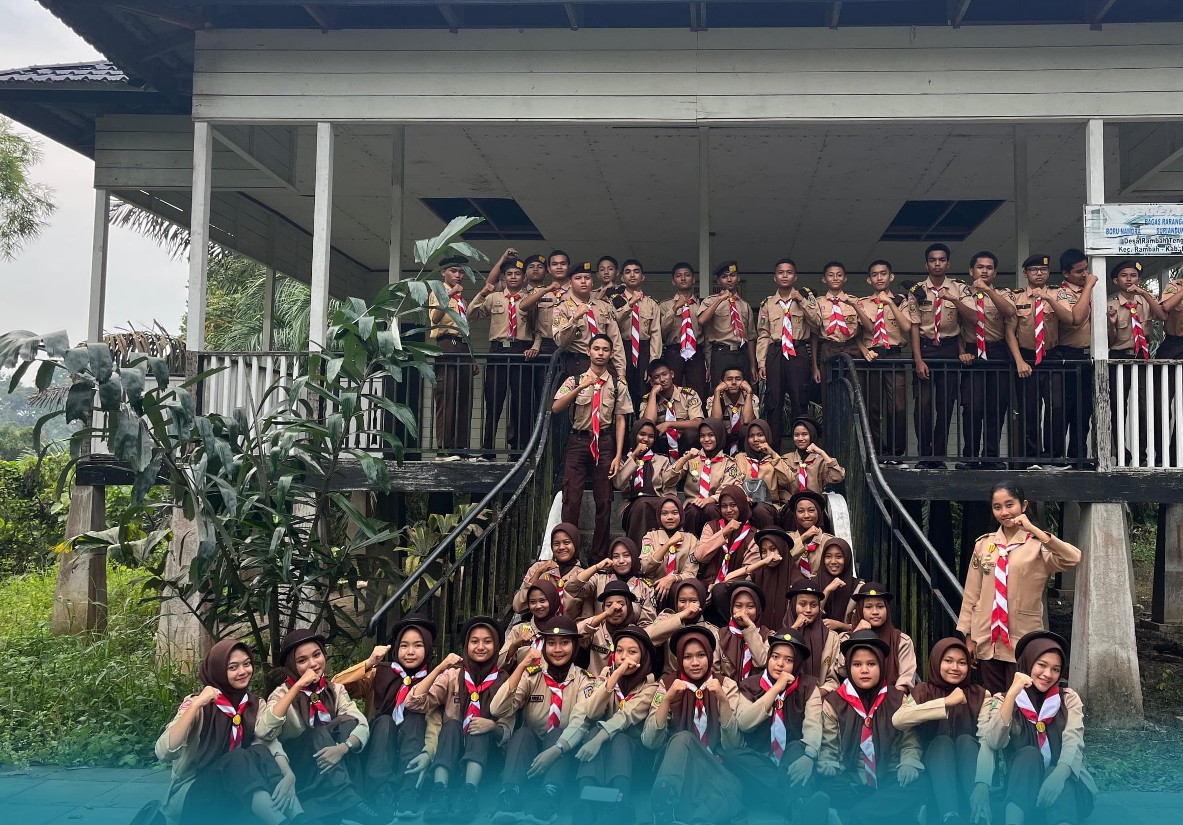 Gudep Pramuka SMAN 1 Rambah Ziarah Ke Situs Cagar Budaya Suri Andung Jati
