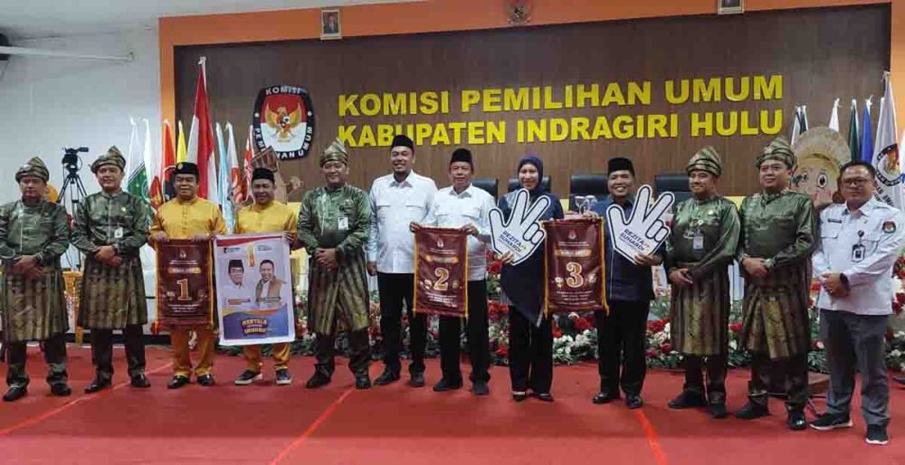 Ini Nomor Urut 3 Paslon Bupati dan Wakil Bupati Inhu 2024