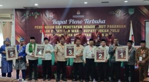 Ini Nomor Urut Lima Pasangan Calon Bupati Rokan HuluÂ