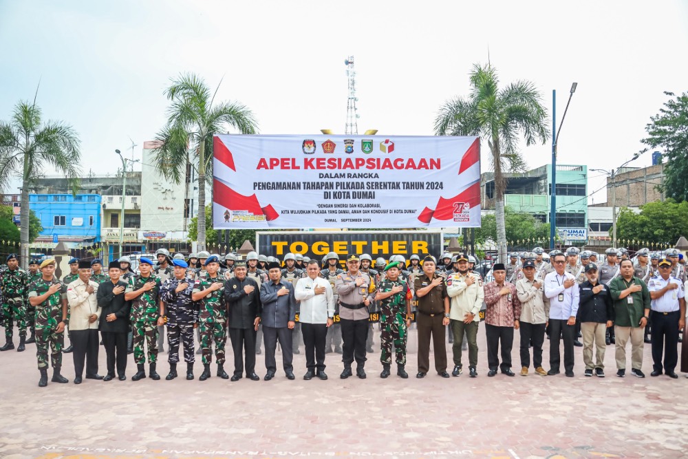 Polres Dumai Gelar Apel Kesiapsiagaan Pengamanan Pilkada 2024