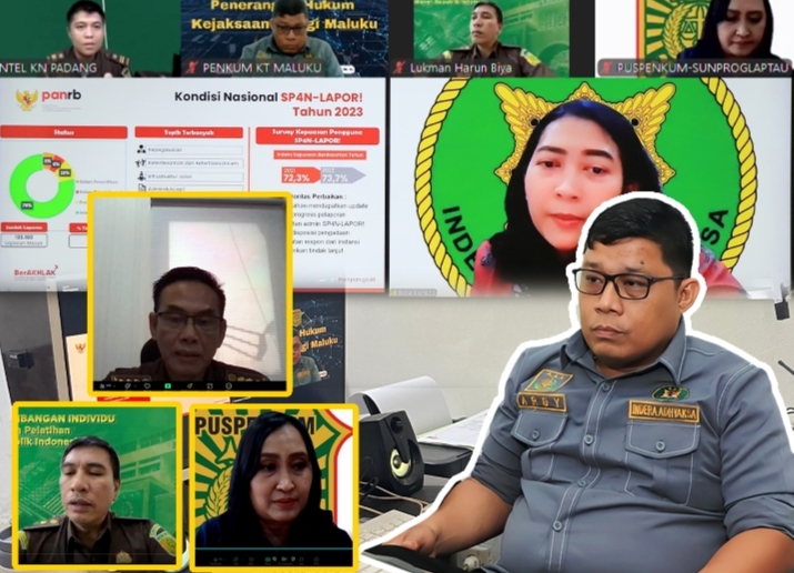 Kasi Penkum Kejati Maluku Mengikuti Zoom Penilaian Indeksasi SP4N-LAPOR