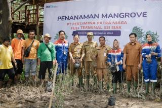 Wujudkan Lingkungan Asri dan Lestari, Fuel Terminal Sei Siak Tanam 1000 Mangrove di Ekowisata Pulau 