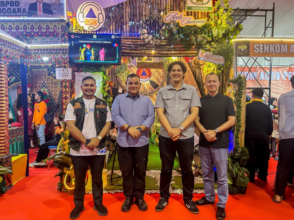 Pjs Wako Dumai Kunjungi Pameran Kebencanaan Peringatan Bulan PRB 2024 di Balai Meuseuraya Aceh