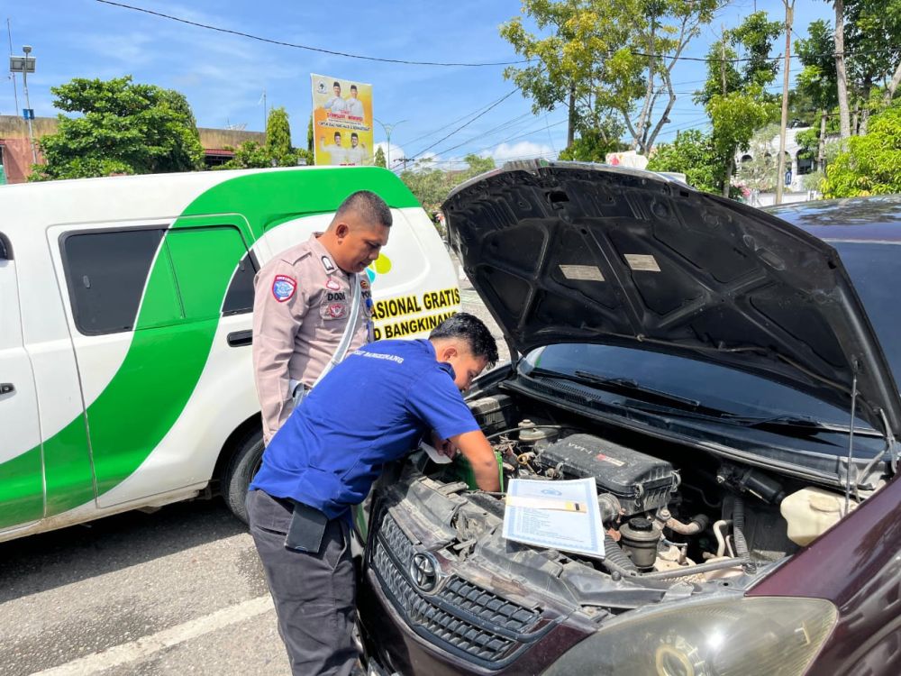 Tim Gabungan Razia Sejumlah Kendaraan di Bangkinang