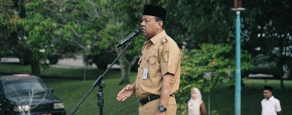 Kembali Bertugas, Bupati Kuansing Pimpin Apel Bersama