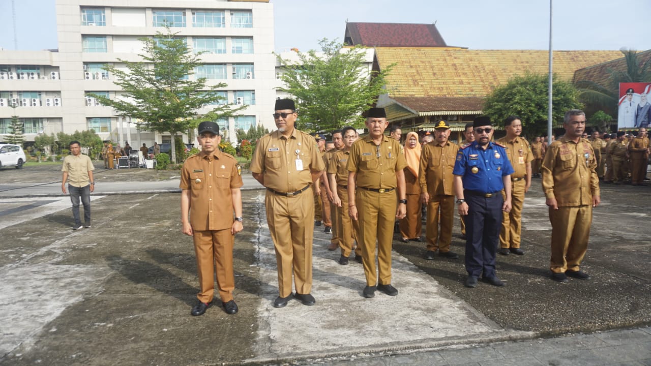 Pj Bupati Indragiri Hilir Pimpin Apel Gabungan Pilkada Damai