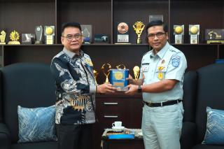 Pendapatan Pajak Kendaraan Bermotor Menurun di Siak, Jasa Raharja Riau Audensi Bersama Pjs Bupati Si