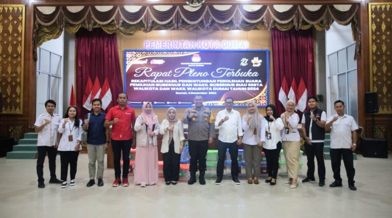Anggota Bawaslu Riau Monitoring Pengawasan Rekapitulasi Penghitungan Suara Tingkat Kota Dumai