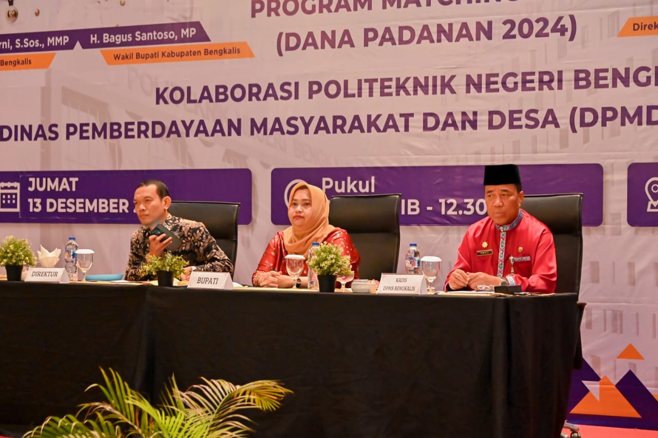 Bupati Buka FGD Diseminasi Program Matching Fund 2024 Politeknik Negeri Bengkalis