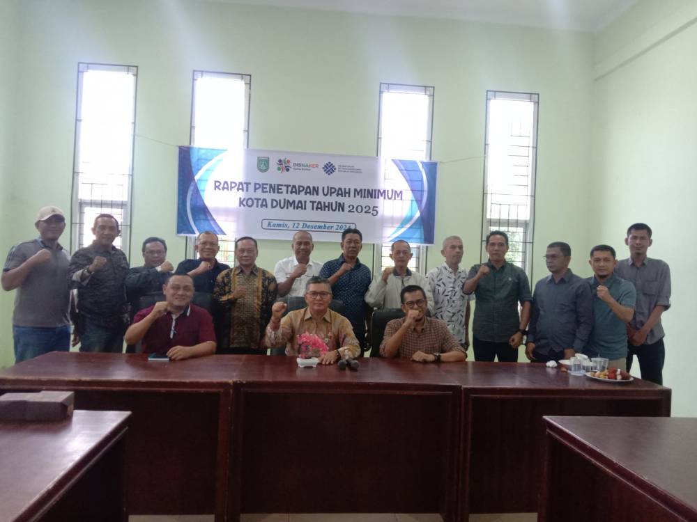 Sah! Upah Minimum Kota Dumai Tahun 2025 Naik Jadi Rp 4.118.669,61