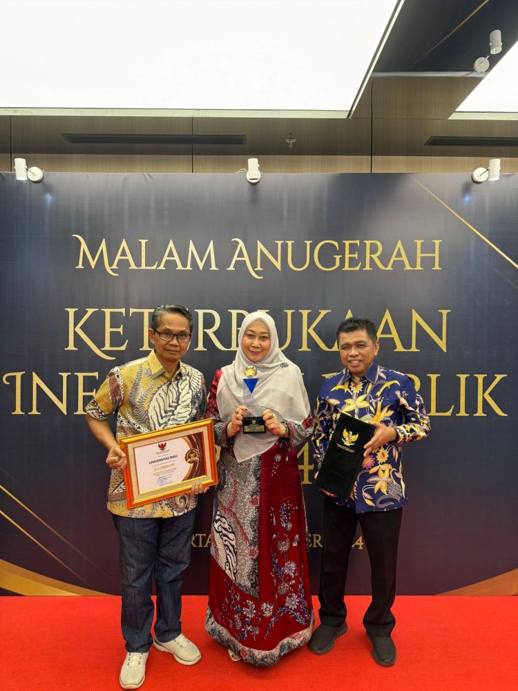 KI Pusat Gelar AKIP 2024,Unri Raih ‘Anugerah Badan Publik Informatif’ Kategori PTN
