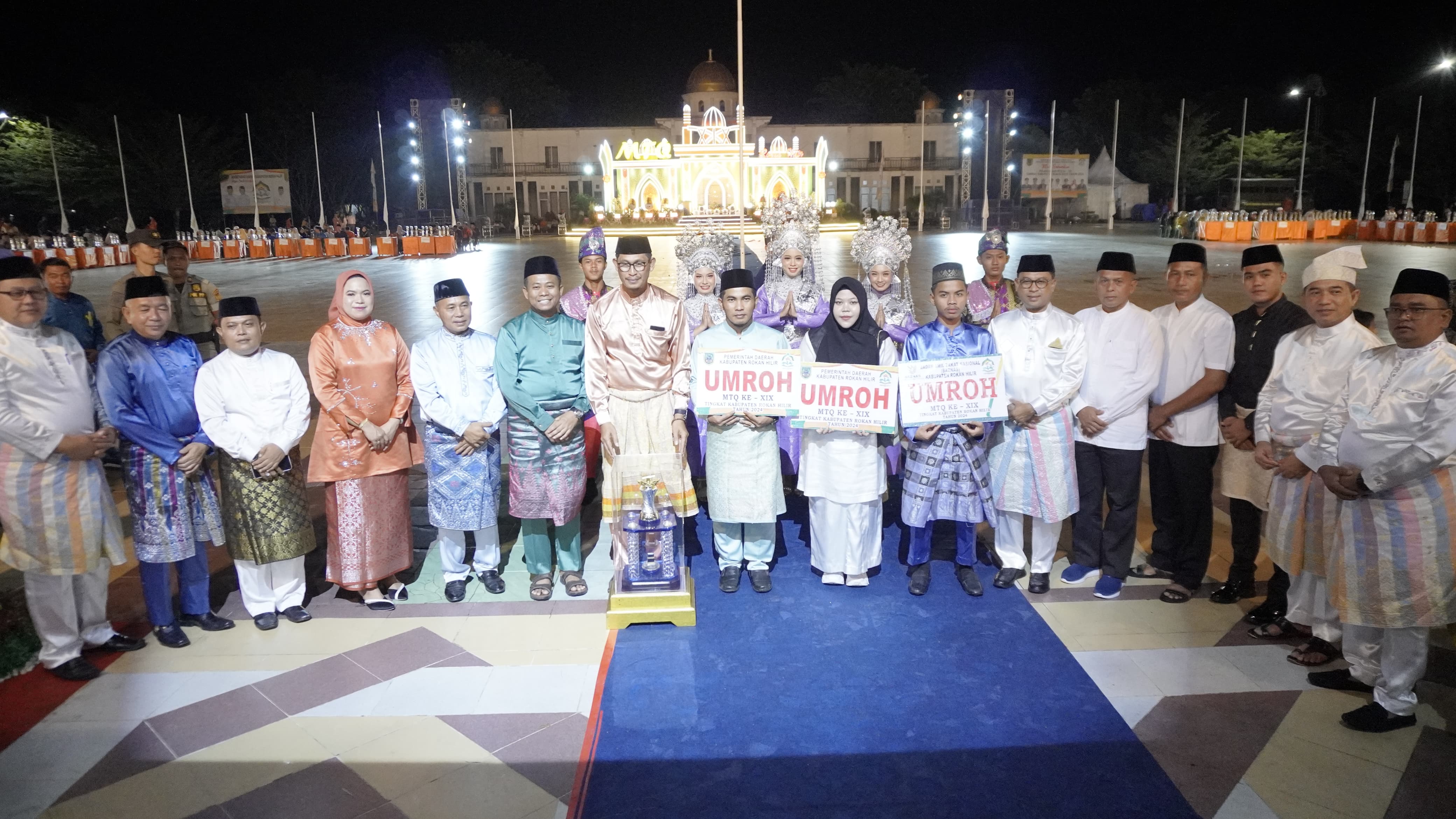 Malam Penutupan MTQ ke-XIX Tingkat Kabupaten Rohil 2024, Kecamatan Kubu Raih Juara UmumÂ 