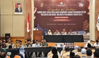 Pengundian Nomor Urut Calon Wali Kota 2024 Dihadiri DPRD Pekanbaru