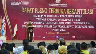 Pj Bupati Erisman Hadiri Rapat Pleno Terbuka Hasil Rekapitulasi Penghitungan Suara