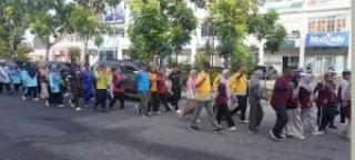 Kemenag Pekanbaru Rayakan HAB ke-79 dengan Jalan Sehat Bersama Masyarakat