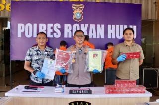 Polres Rohul Bongkar Peredaran Rokok Ilegal, Ribuan Bungkus Disita