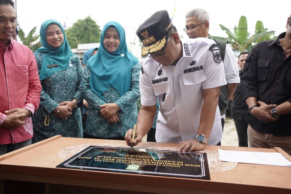 SPAM Sungai Salak Inhil Diresmikan, Warga Bersyukur Dapat Air Bersih