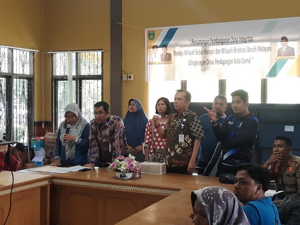 Dinas Perdagangan Kota Dumai Cabut Undi Penempatan Kios Baru Pasar Pulau Payung