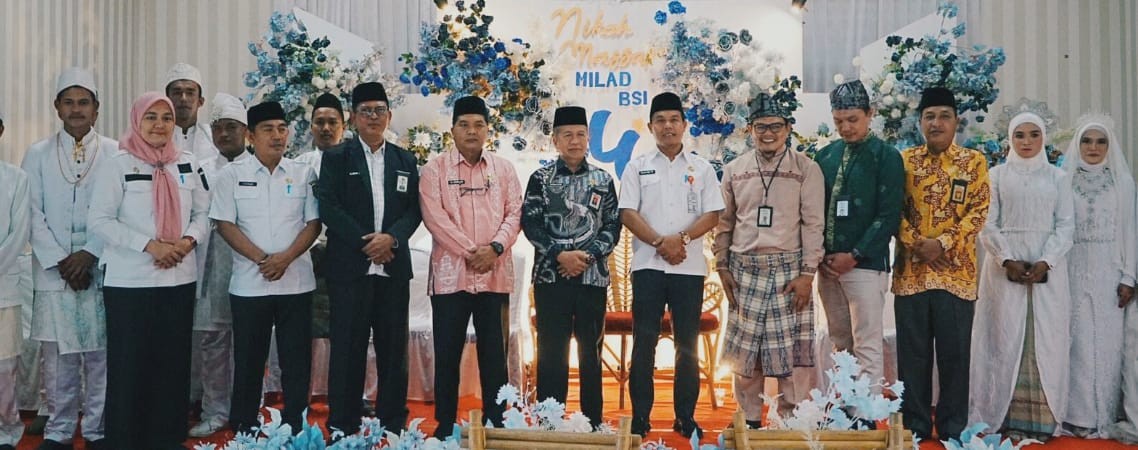 Bupati Kuansing Hadiri Nikah Masal Sempena Milad ke-4 Bank Syariah IndonesiaÂ 