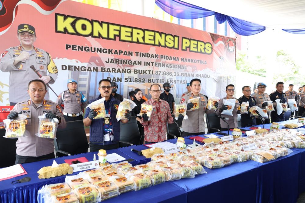 Polda Riau Gagalkan Penyelundupan Narkoba Skala Besar Bernilai Miliaran Rupiah
