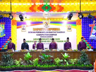 DPRD Gelar Sidang Paripurna Hari Jadi ke 75 Kabupaten Kampar tahun 2025