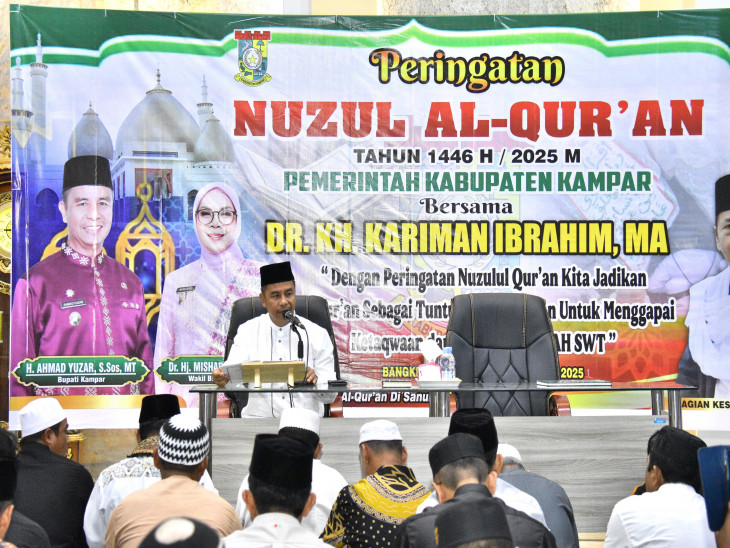 Pemda Kampar Bersama Masyarakat Peringati  Nuzul Qur’an Bertepatan Malam 17 Ramadhan