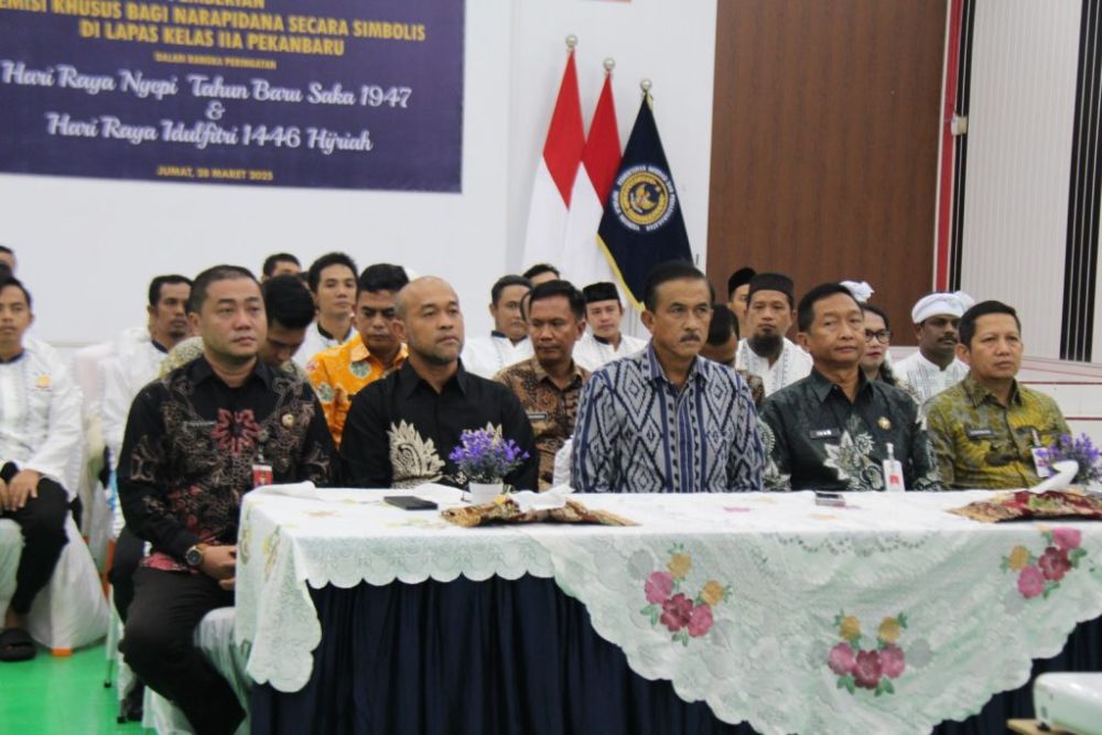 1.050 Warga Binaan Lapas Pekanbaru Terima Remisi Khusus Idulfitri dan Nyepi
