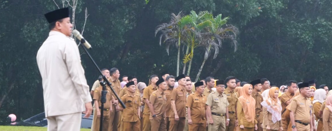 Bupati Kuansing Pimpin Apel Perdana Masuk Kerja Pasca Idul Fitri
