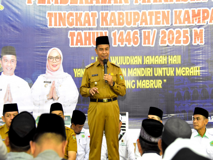 Bupati Kampar Buka Secara Resmi Manasik Haji Tahun 1446 H/2025 M.