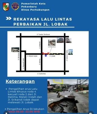 Perbaikan Jalan Amblas, Jalan Lobak Diberlakukan Satu Arah