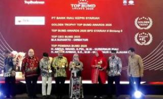 BPD Riau Kepri Syariah Raih Top BUMD Awards 2025 Bintang 5