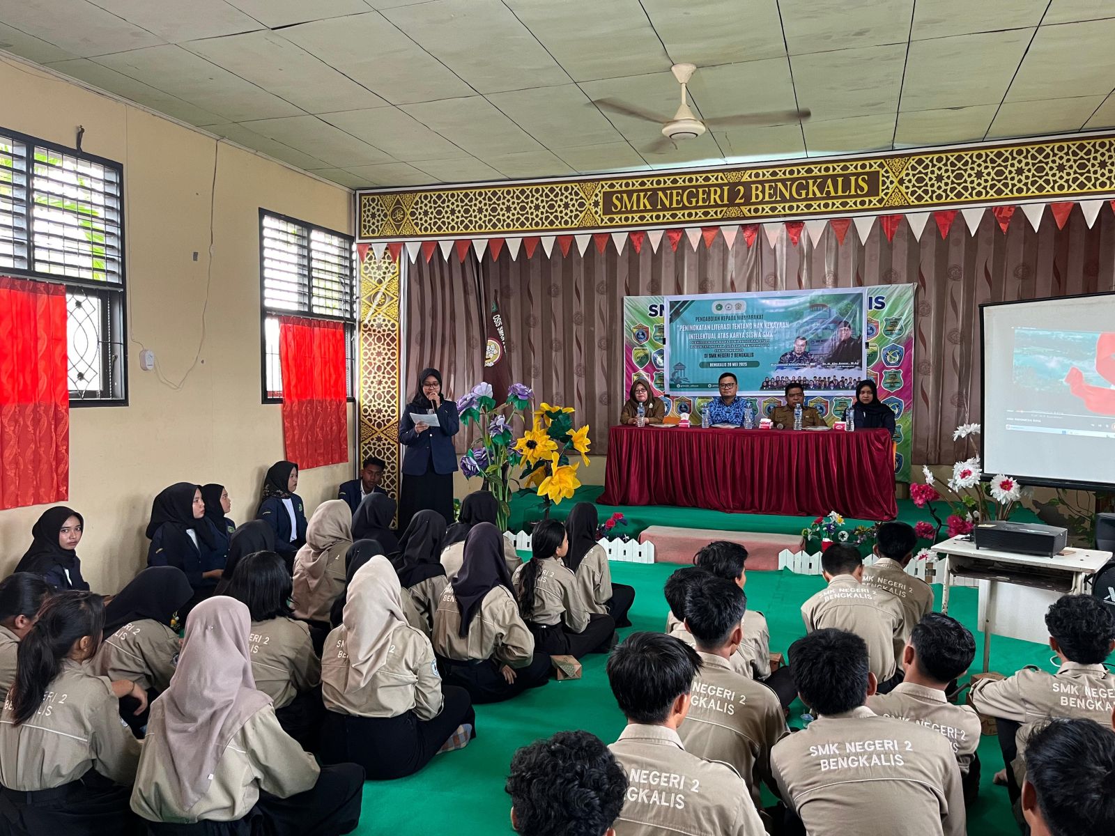 Mahasiswa Prodi Hukum Tata Negara STAIN Bengkalis Gelar Sosialisasi Peningkatan Literasi HAKI Siswa