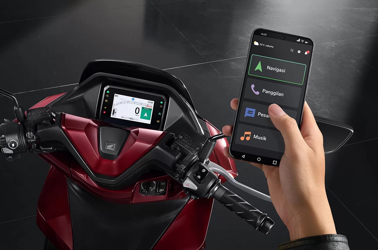 Mudah! Begini Cara Hubungan Fitur RoadSync Honda PCX 160 ke Ponsel