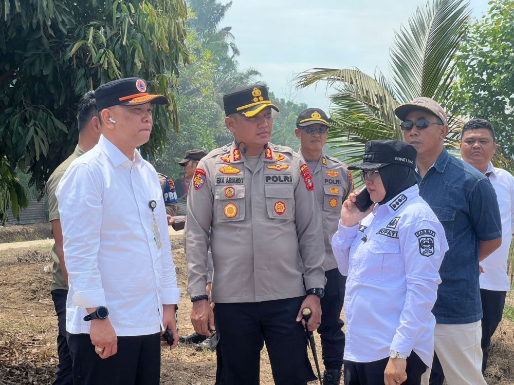 Pasca-Pembakaran PT SSL, Kapolres dan Bupati Siak Imbau Warga Tetap Tenang