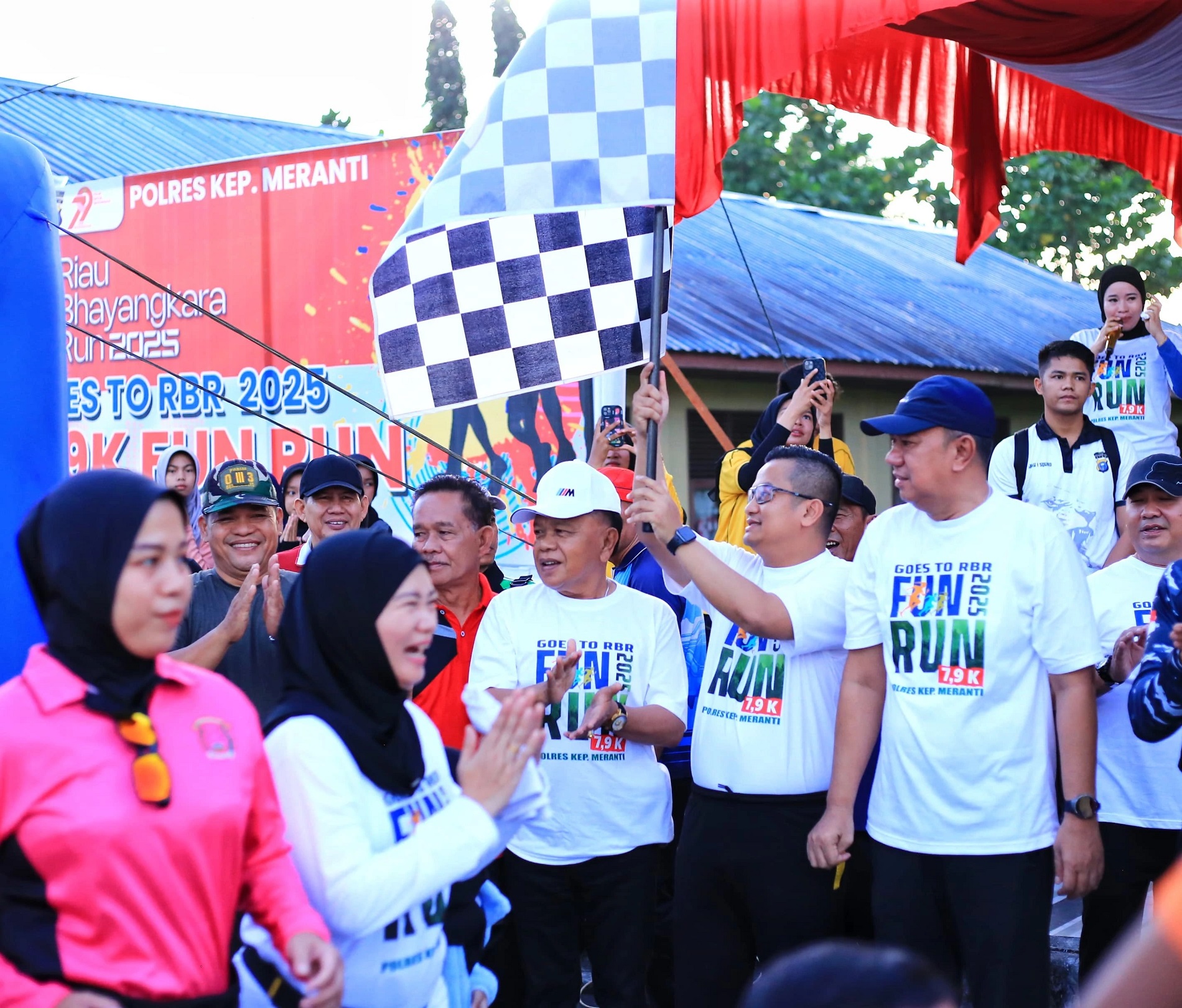 Bupati Asmar dan Wakil Bupati Muzamil Ajak Masyarakat Meranti Sukseskan Riau Bhayangkara Run 2025