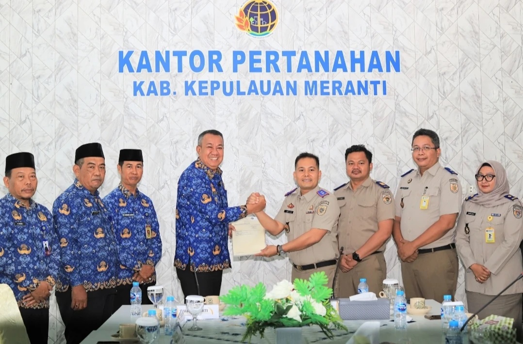 Bahas Soal Pertanahan dan Tata Ruang, Pemkab Meranti Gelar Kunjungan Kerja ke Kantah ATR-BPN