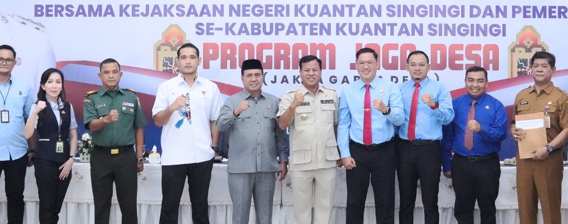 Bupati Kuansing Hadiri Kegiatan MoU Program Jaga Desa