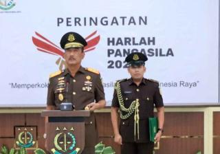 Kajati Agoes SP Pimpin Upacara Peringatan Hari Lahir Pancasila di Aula Sasana Adhyaksa Kejati Maluku
