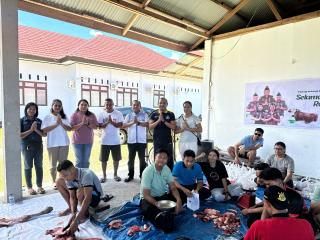 Kejari SBB Potong 3 Ekor Sapi Qurban dan Siap Berbagi Daging Kurban dengan Masyarakat 