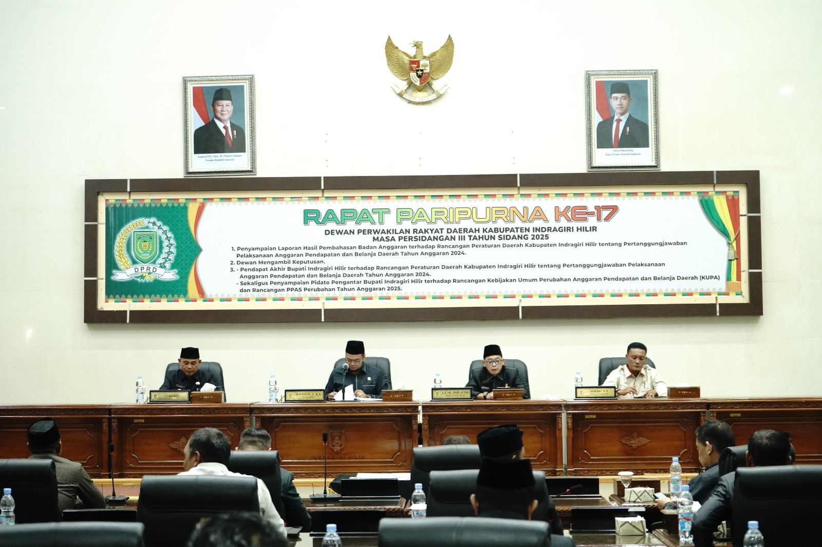 Rapat Paripurna DPRD Inhil Setujui Pertanggungjawaban APBD 2024