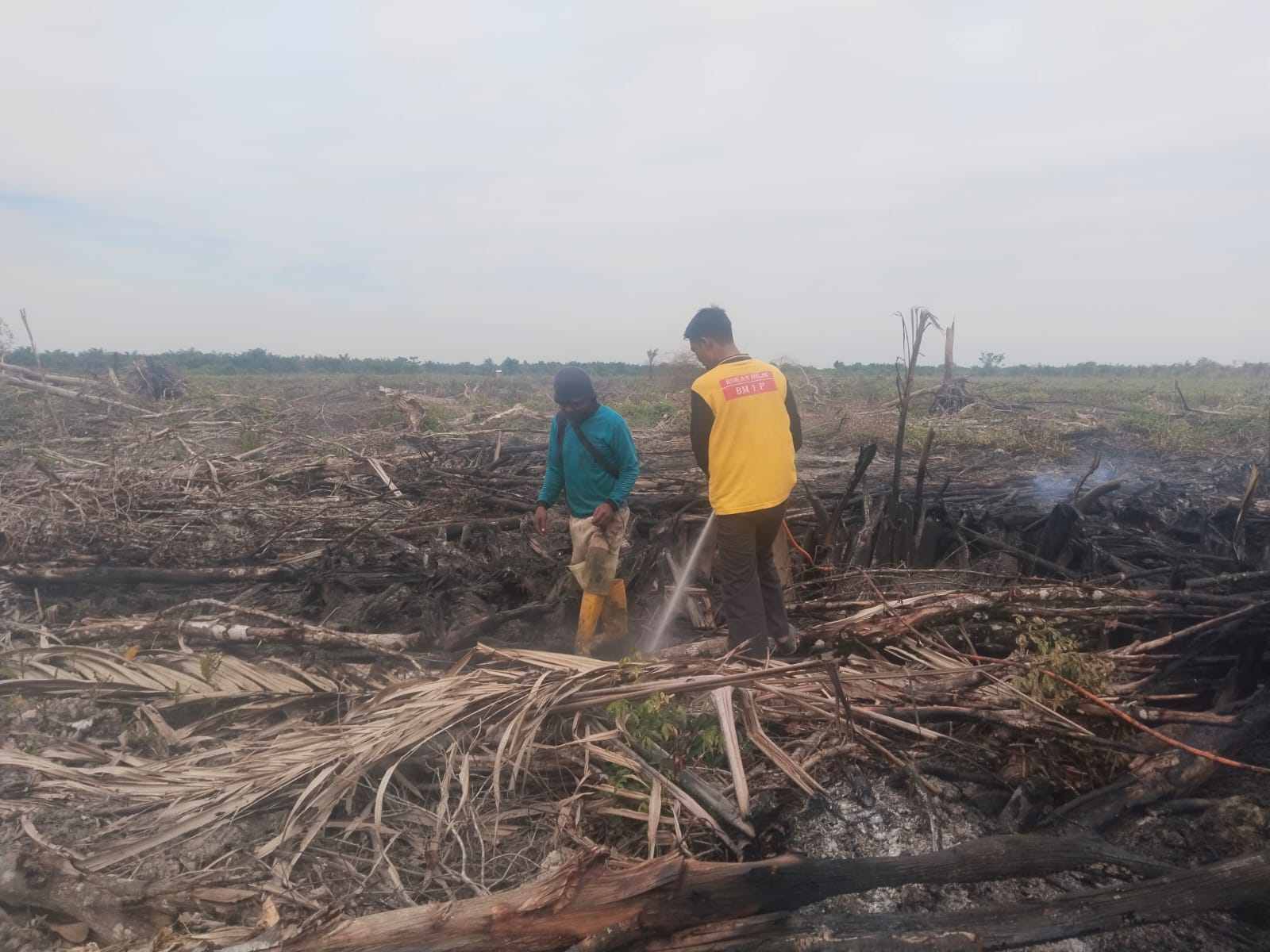 Tak Sempat Melebar, Kobaran Api di Kepenghuluan Sinaboi Berhasil Dipadamkan